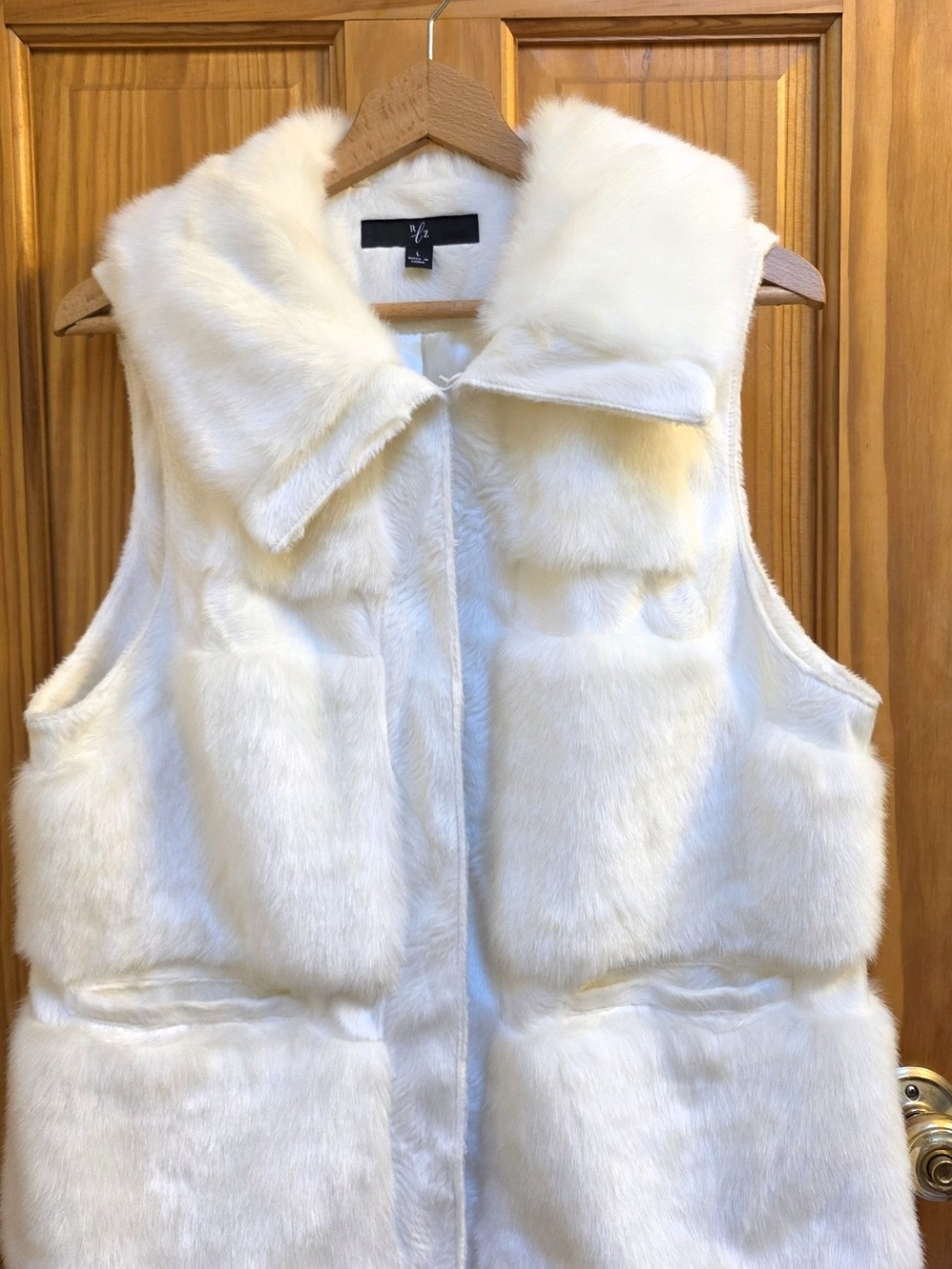 Rachel Zoe Ivory Faux Fur Vest